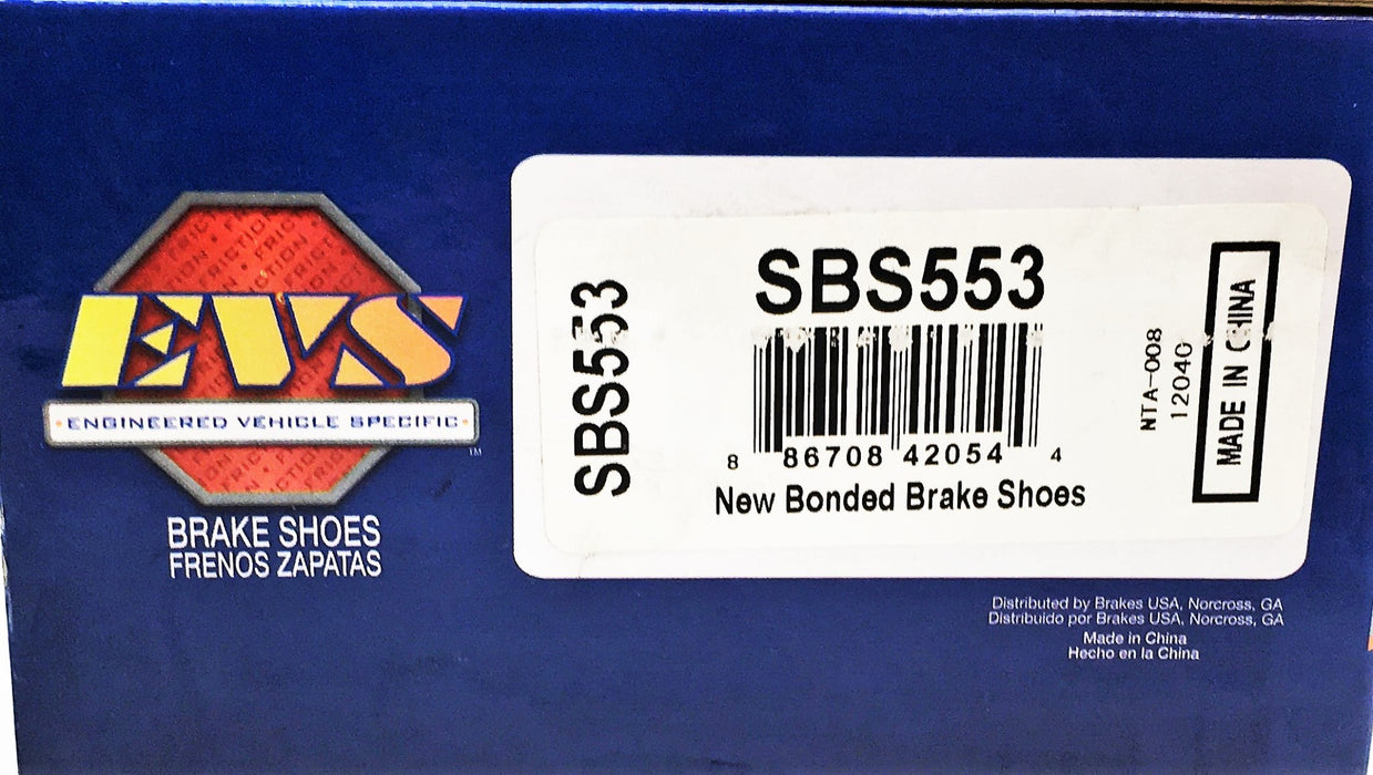 EVS 4 Piece Set Bonded Brake Shoes SBS553 NOS