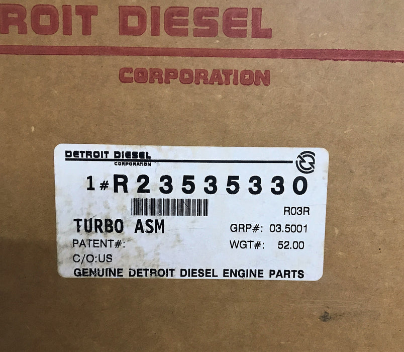 Detroit Diesel Re-Manufactured Turbocharger Assembly R23535330 NOS