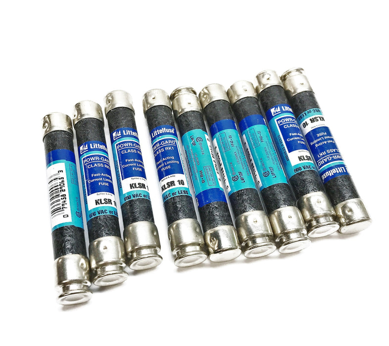 Littelfuse 600V Fast Acting Fuse KLSR-10 [Lot of 9] NOS