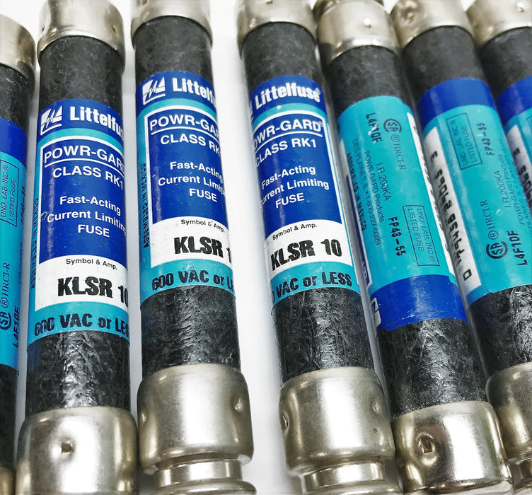 Littelfuse 600V Fast Acting Fuse KLSR-10 [Lot of 9] NOS