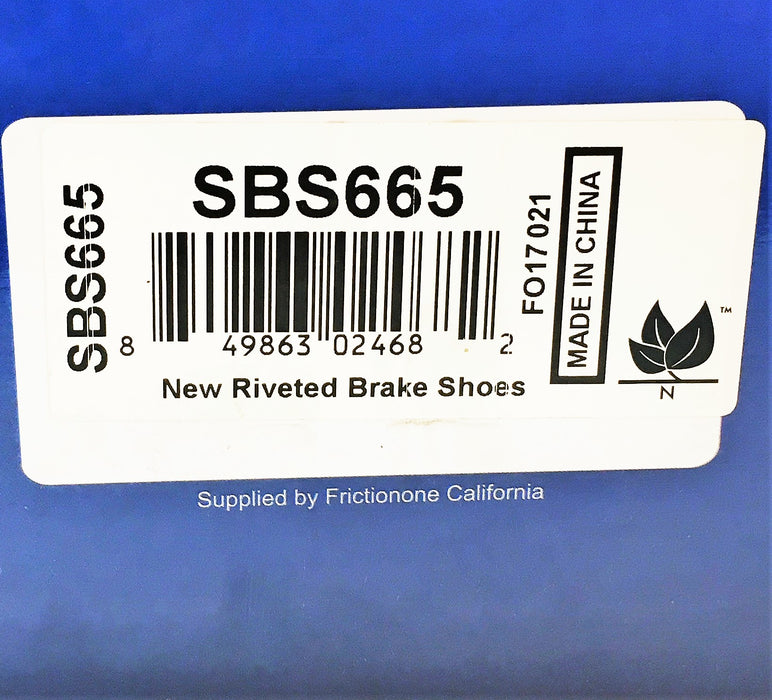 EVS 4 Piece Set Bonded Brake Shoes SBS665 NOS