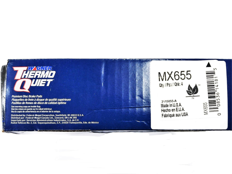 Wagner Thermal Quiet Brake Pad Set MX655 NOS