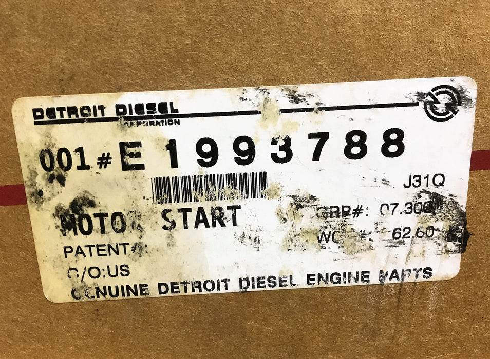 Detroit Diesel Re-Manufactured Starter Motor Assembly E1993788 NOS