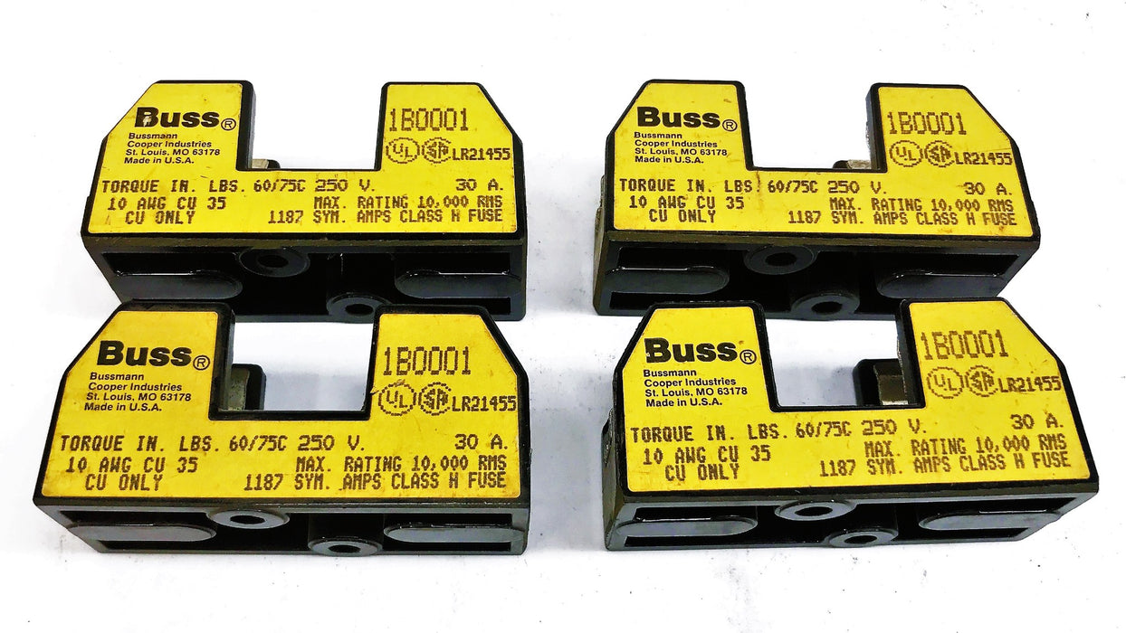 Buss Single Pope Fuse Holder 1B0001  [Lot of 4] NOS