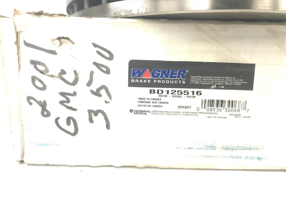 Wagner Disc Brake Rotor BD125516 NOS
