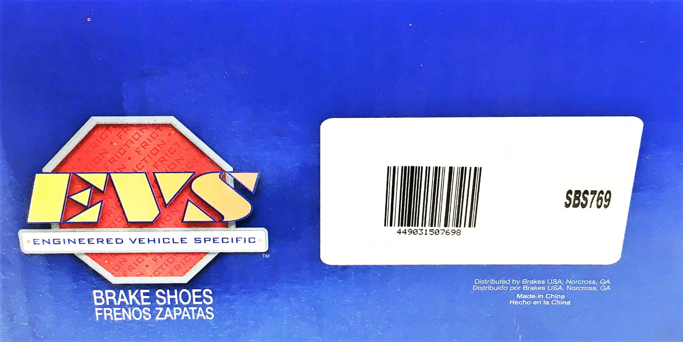 EVS 4 Piece Set Bonded Brake Shoes SBS769 NOS