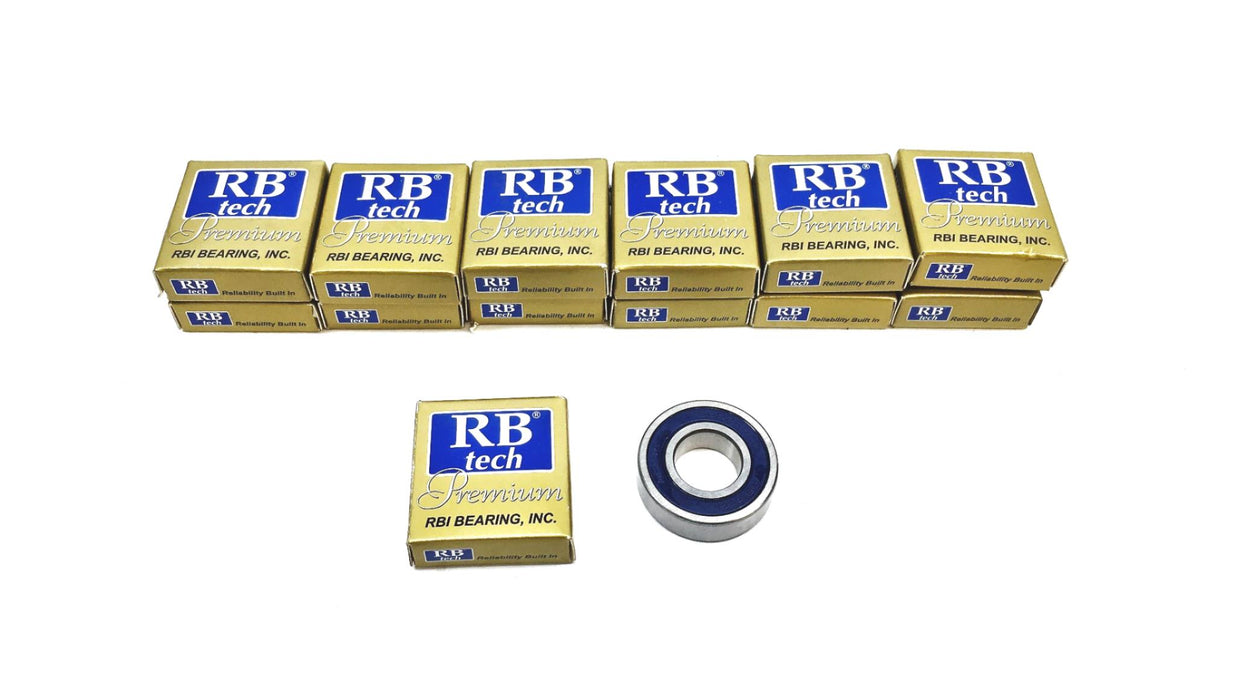RBI Tech Premium 15x32x9mm Rubber Seal Ball Bearing 6002-2RS/C3 [Lot of 13] NOS