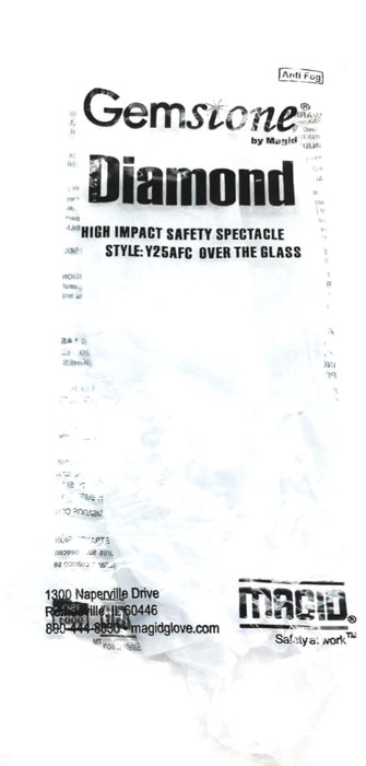 Magid High Impact Over The Glass Safety Goggles Y25AFC [Lot of 2] NOS