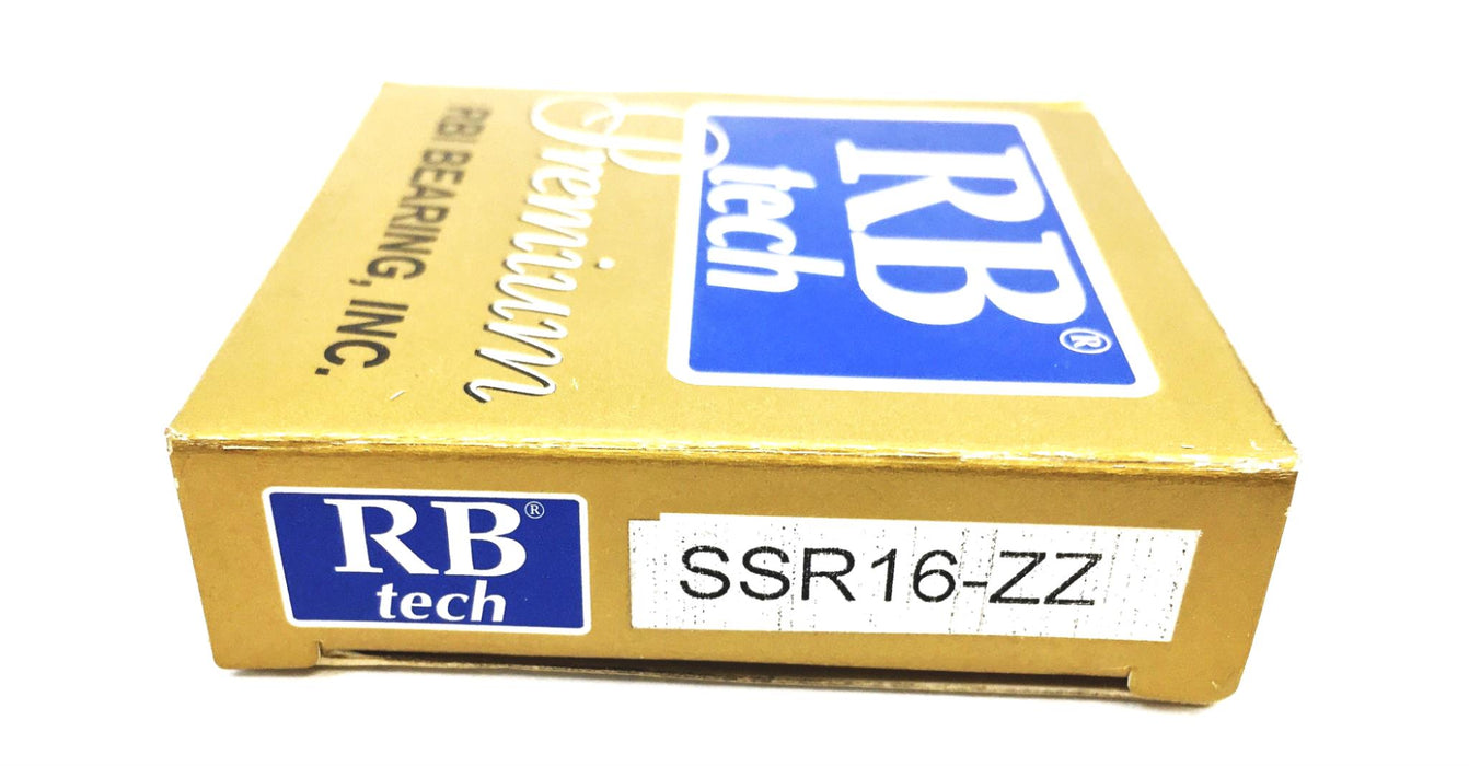 RBI Tech Premium 1x2x1/2 Inch Premium Ball Bearing SSR16-ZZ [Lot of 2] NOS