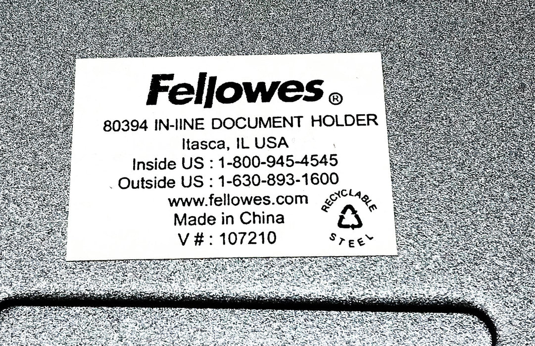Fellowes In-Line Document Holder 80394 USED