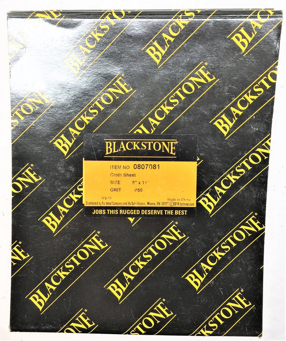 FASTENAL 9" x 11" 50-Grit Abrasive Sheet 0807081 [Lot of 25] NOS