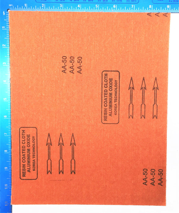 FASTENAL 9" x 11" 50-Grit Abrasive Sheet 0807081 [Lot of 25] NOS