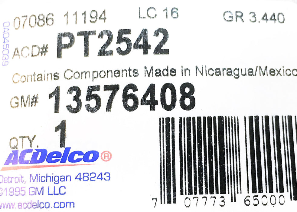 ACDelco Throttle Actuator Connector PT2542 NOS