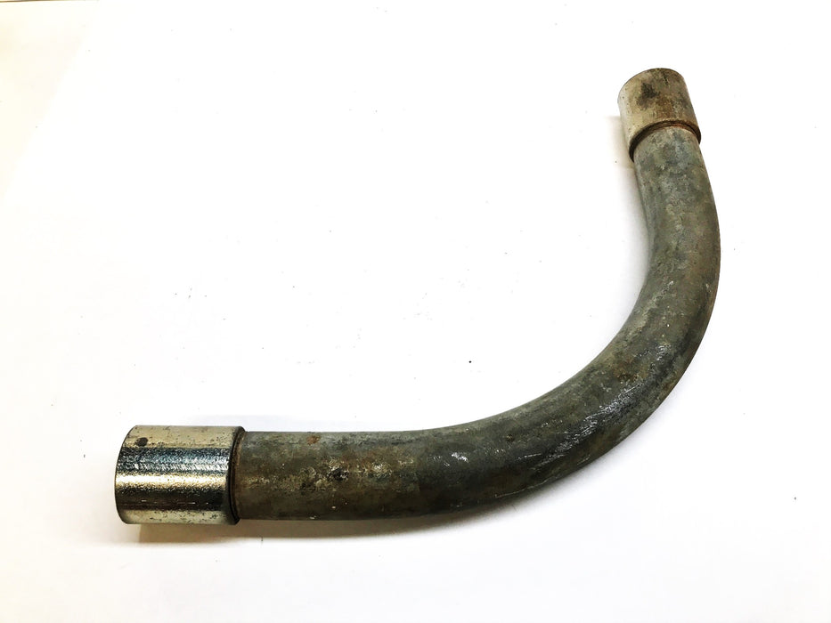 Unbranded 90 Degree Iron 1-1/4" x 18" Male Conduit Pipe with Female Fittings NOS