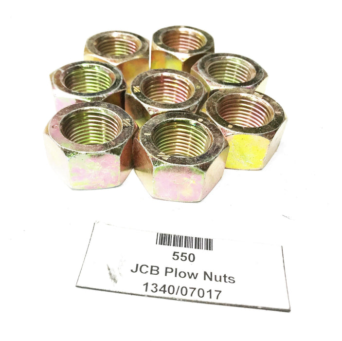 JCB OEM Plow Bolt Nut 1340/07017 [Lot of 8] NOS