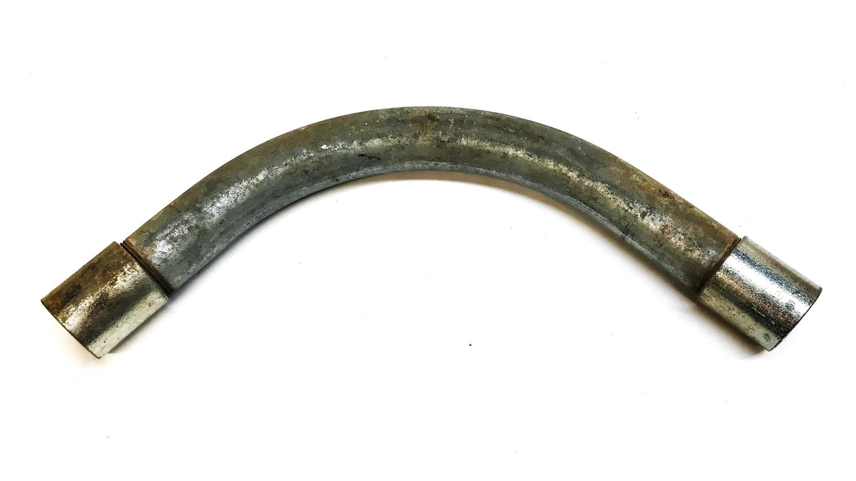 Unbranded 90 Degree Iron 1-1/4" x 18" Male Conduit Pipe with Female Fittings NOS