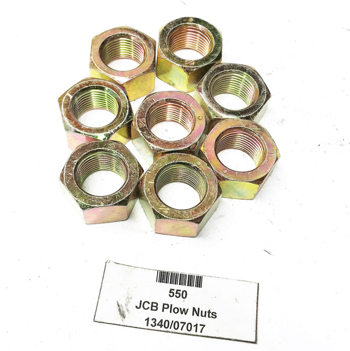 JCB OEM Plow Bolt Nut 1340/07017 [Lot of 8] NOS