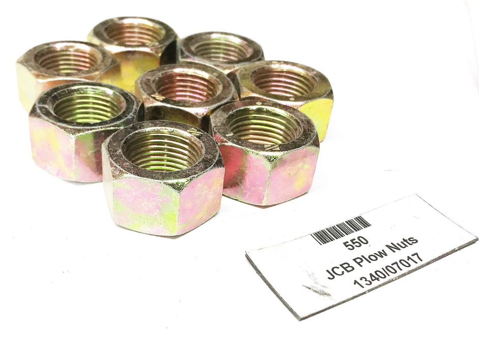 JCB OEM Plow Bolt Nut 1340/07017 [Lot of 8] NOS
