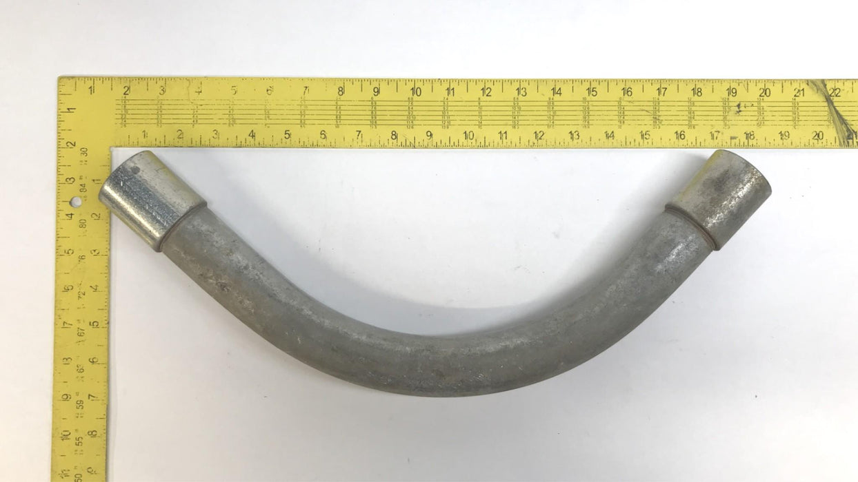 Unbranded 90 Degree Iron 1-1/4" x 18" Male Conduit Pipe with Female Fittings NOS
