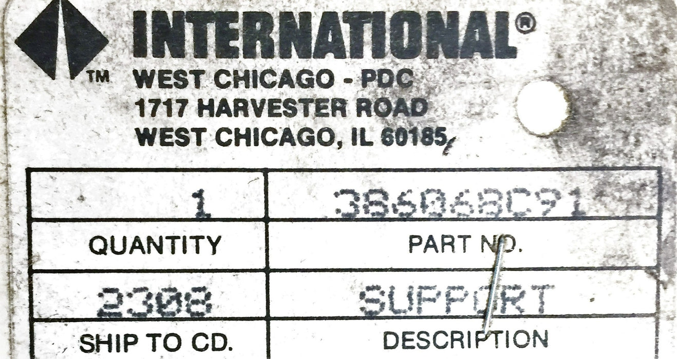 International Harvester Anchor Support Bracket 386068C91 NOS