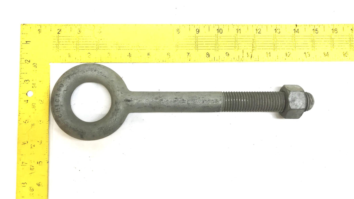 Chicago 12-1/2 inch Eye Hook Bolt and Nut [Lot of 2] USED