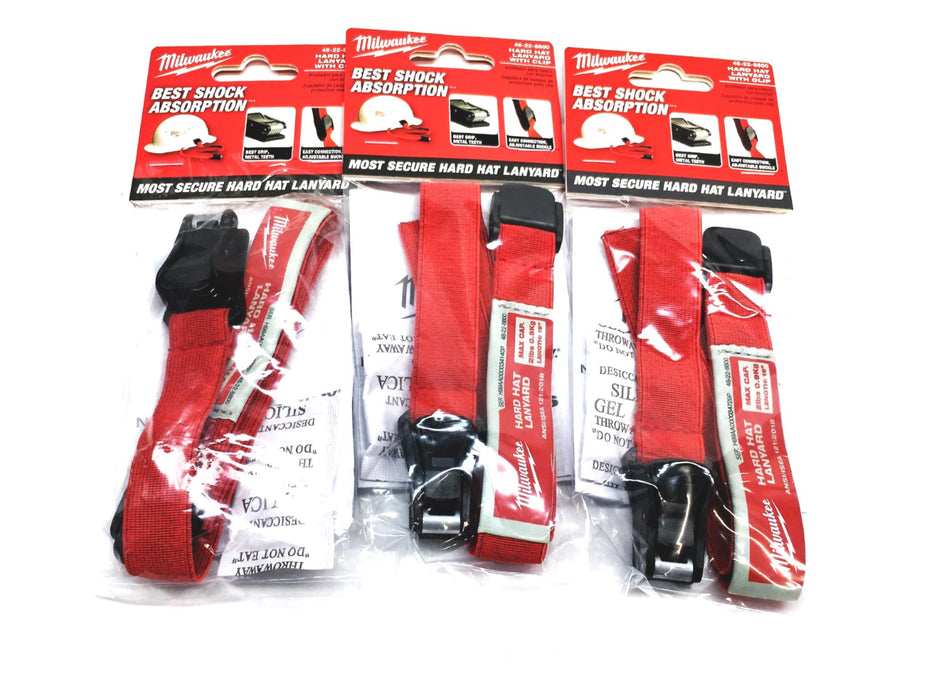 Milwaukee Hard Hat Lanyard With Clip 48-22-8800 [Lot of 3] NOS