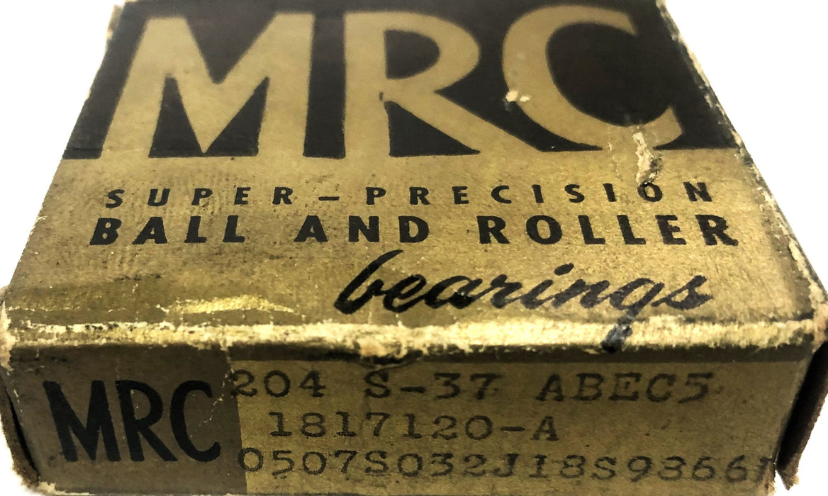 MRC ABEC5 Angular Contact Ball Bearing 204S-37 NOS