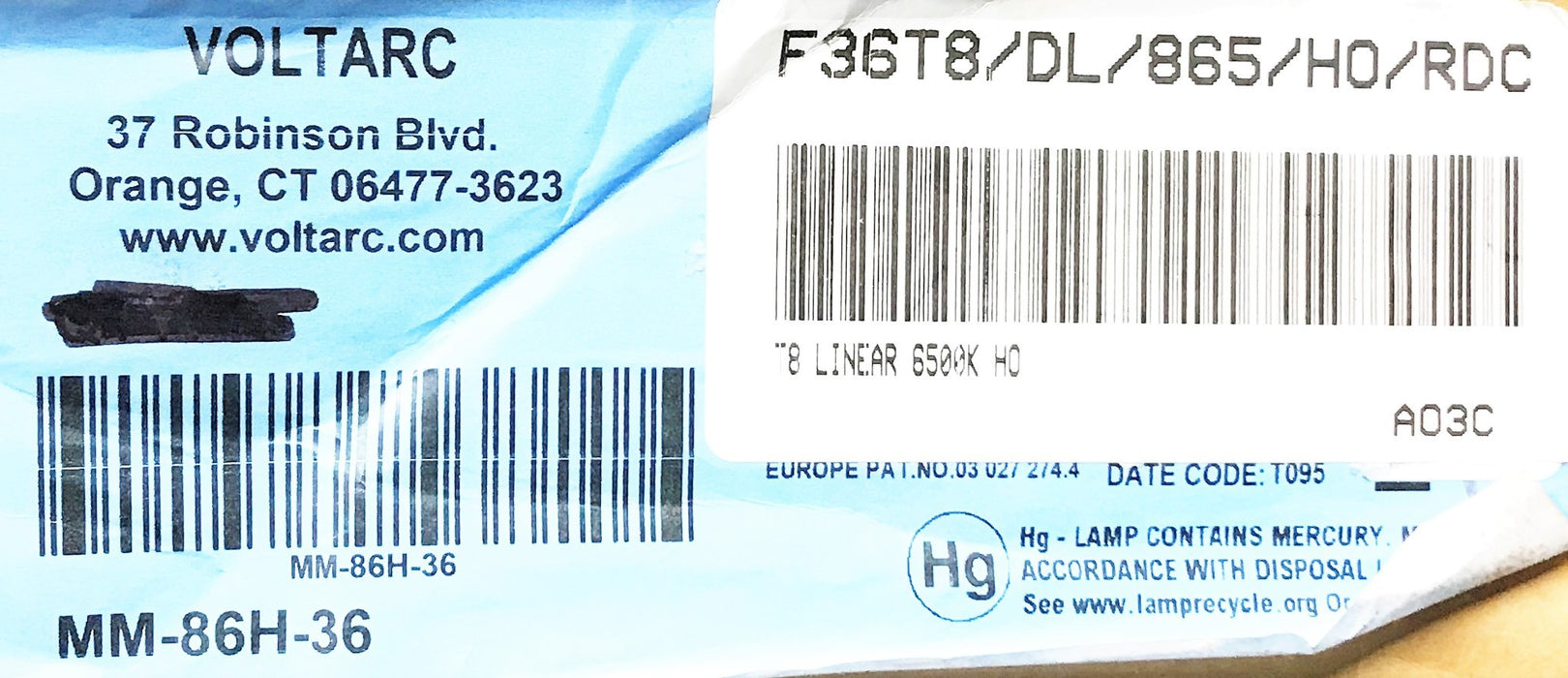 Voltarc TriLightMax Long Life Fluorescent Lamps MM-86H-36 [Lot of 2] NOS