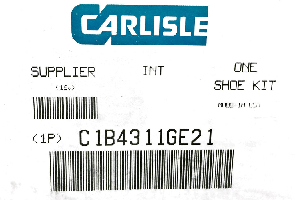 Carlisle Brake Shoe Kit C1B4311GE21 NOS