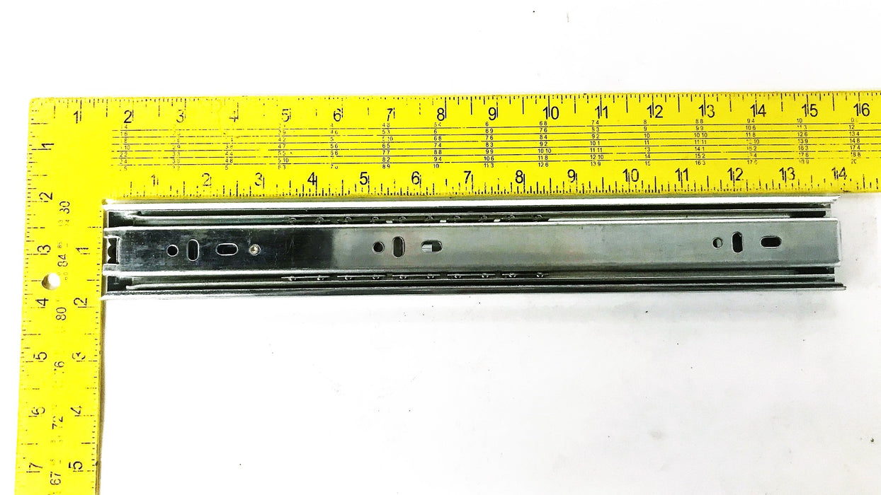 Decorite Silver 14" 45mm Ball Bearing Drawer Slide Set 9014 NOS