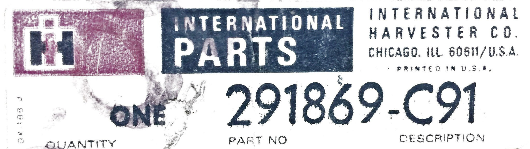 International Harvester Drive Shaft Support Bearing Assembly 291869C91 NOS