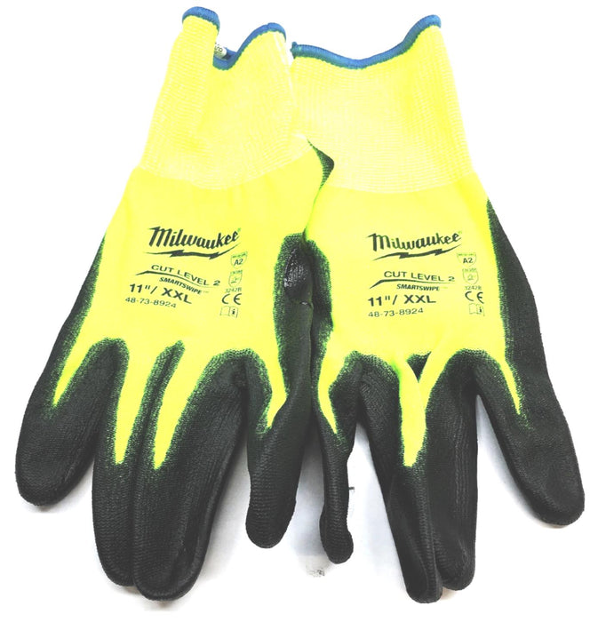 Milwaukee 6 Pairs XXL Cut Level 2 Polyurethane Dipped Gloves 58-08-1304B NOS