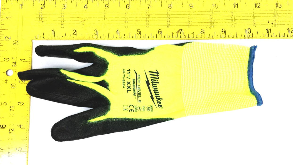 Milwaukee 6 Pairs XXL Cut Level 2 Polyurethane Dipped Gloves 58-08-1304B NOS