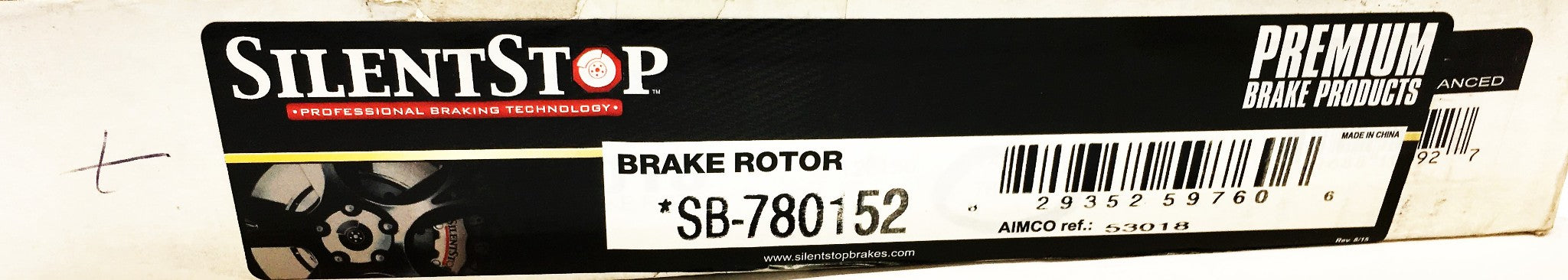 SilentStop Brake Rotor SB-780152 NOS