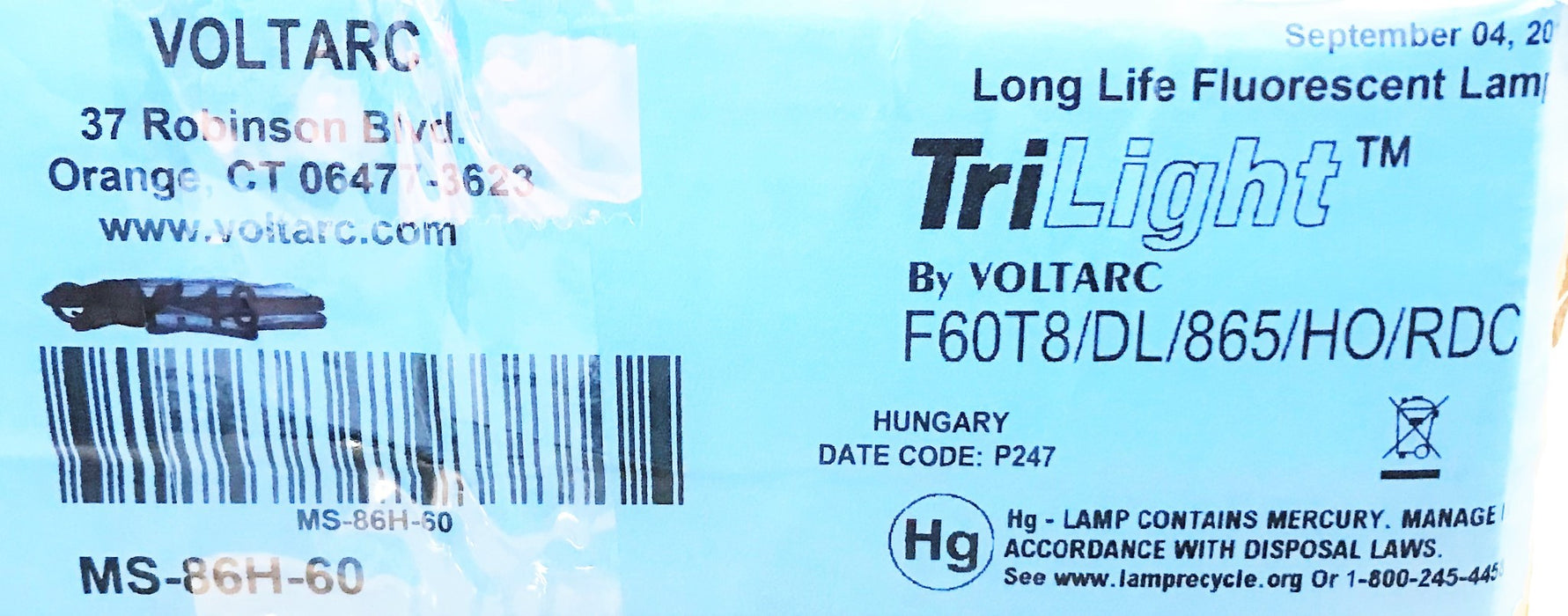 Voltarc TriLightMax Long Life Fluorescent Lamps MM-86H-60 [Lot of 16] NOS