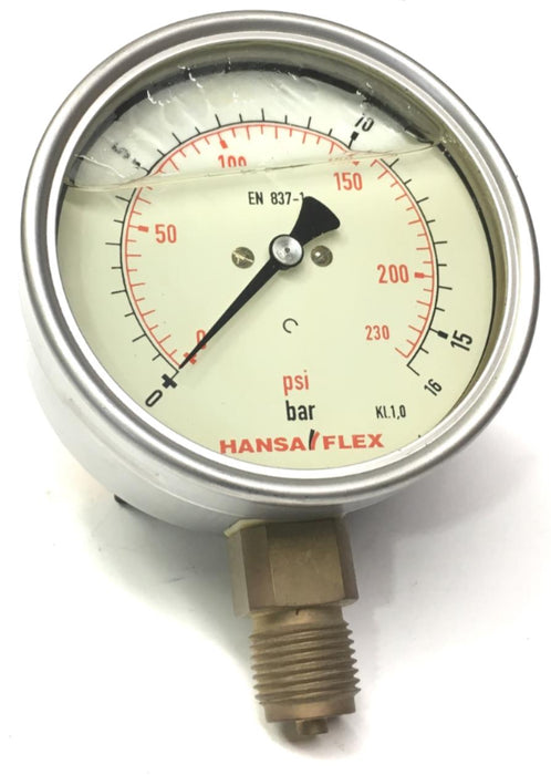 Hansa Flex Pressure Guage EN 837-1-B NOS