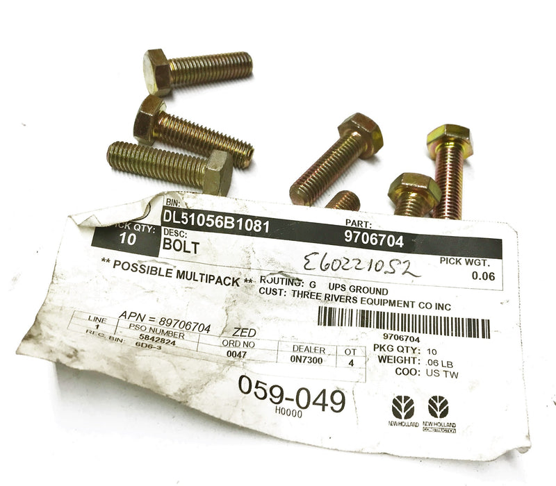Bolt for Case New Holland CNH 9706704 [Lot of 7] NOS