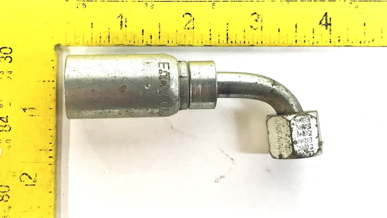 Eaton Weatherhead 3/8" 90 Degree Hydraulic Hose Fitting 06U-666 [Lot of 2] NOS
