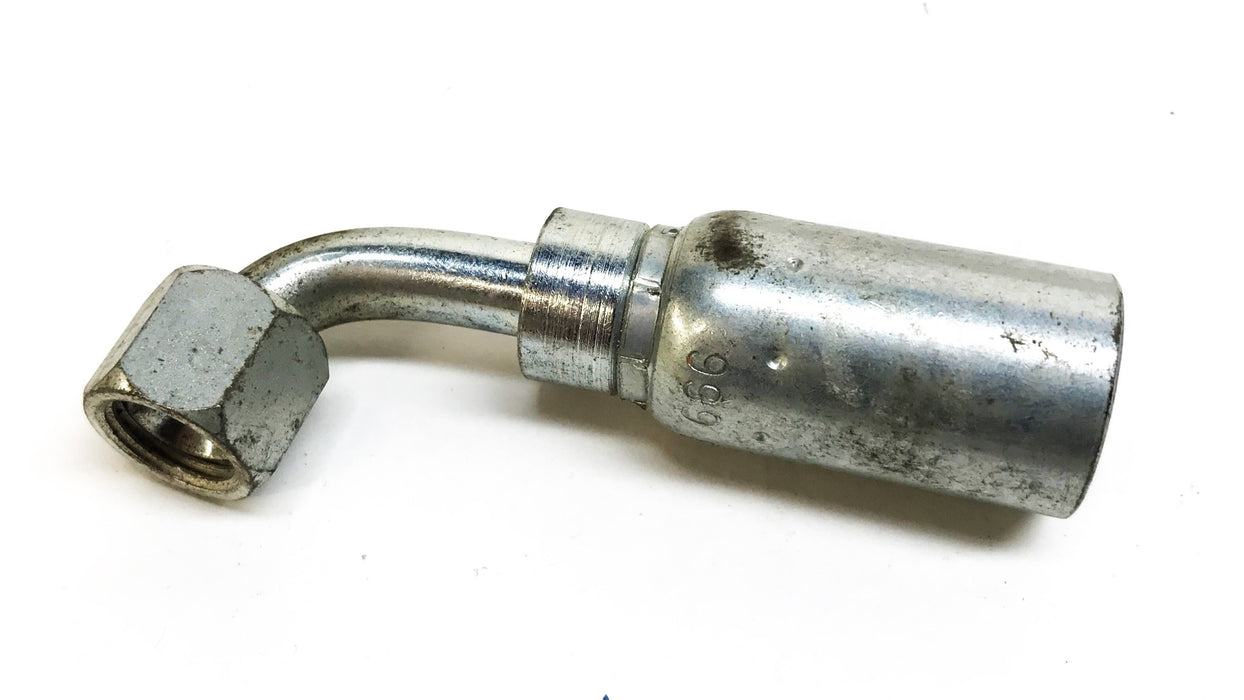Eaton Weatherhead 3/8" 90 Degree Hydraulic Hose Fitting 06U-666 [Lot of 3] NOS