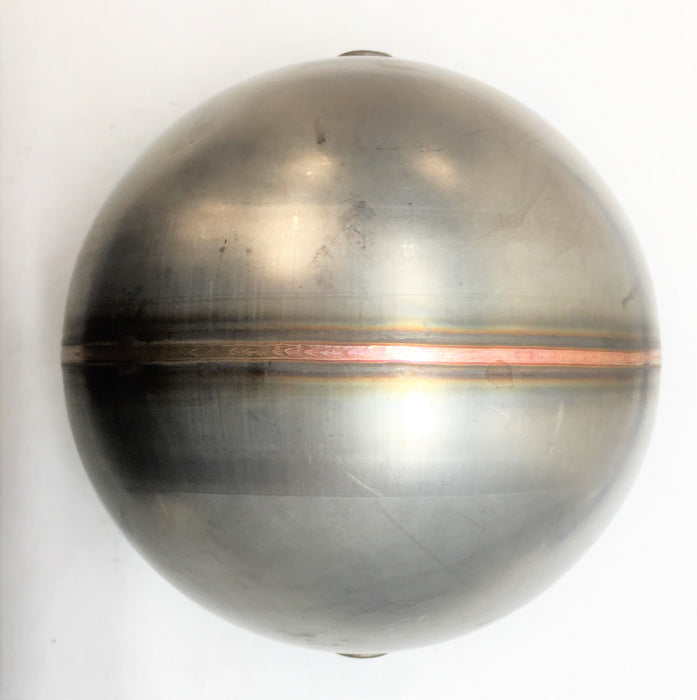 Unbranded Round Stainless Metal Float Ball 10"Dia. Tubed 1/2"Opening NOS