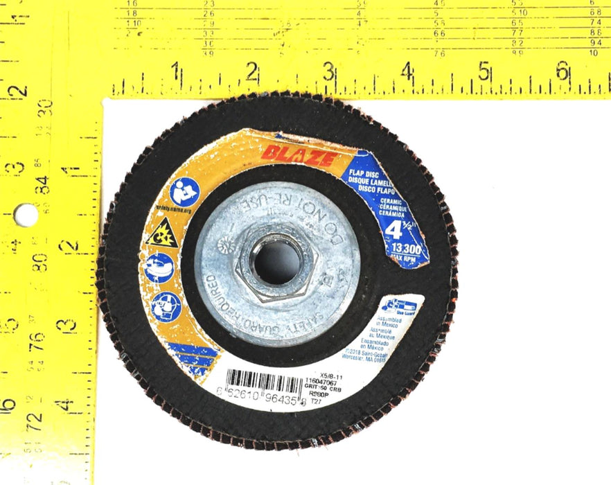Norton Blaze Flap Disc 13,300 Max RPM 4-1/2X5/8-11 [Lot of 4] NOS