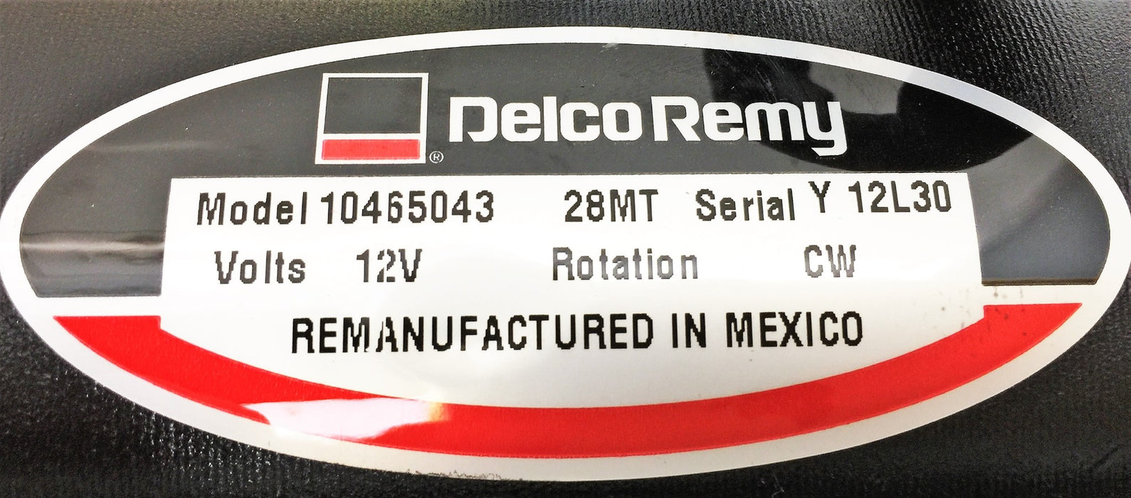 Delco Remy Starter Motor 12MT 12V 10465043 REMANUFACTURED