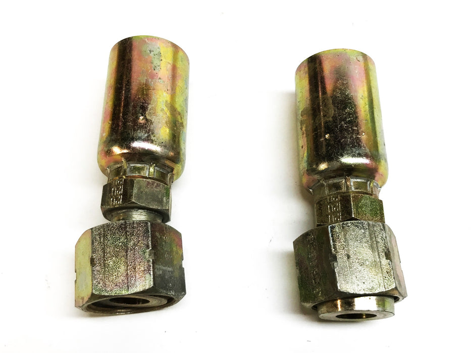 Unbranded 3/4" x 3/4" Swivel Hydraulic Hose Fitting 12U-S72 [Lot of 2] NOS