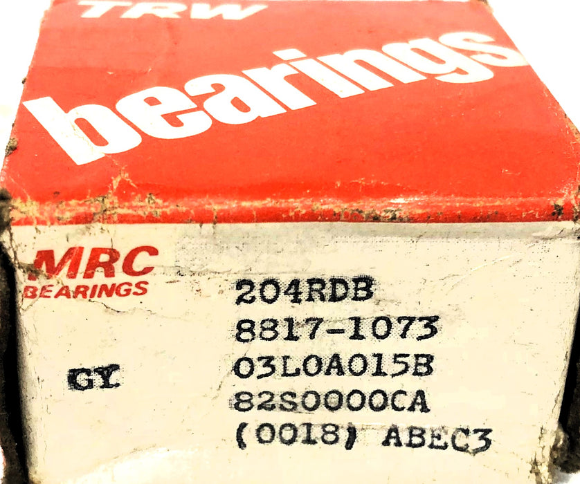MRC ABEC 3 Angular Contact Ball Bearing Pair 204RDS NOS