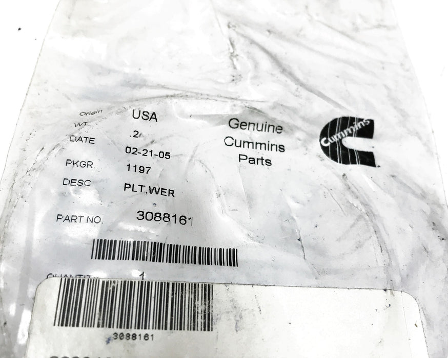Cummins OEM Plate 3088161 NOS