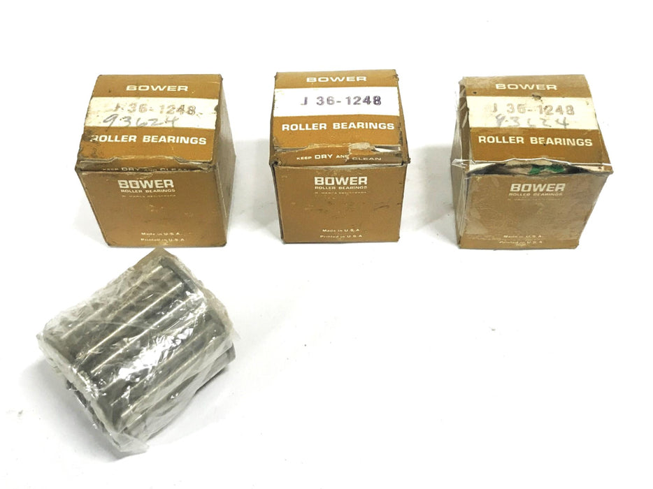 Bower Needle Roller Bearing J36-1248 [Lot of 3] NOS