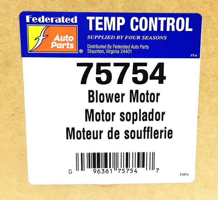 Federated Auto Parts Four Seasons Temp Control 12V Blower Motor 75754 NOS