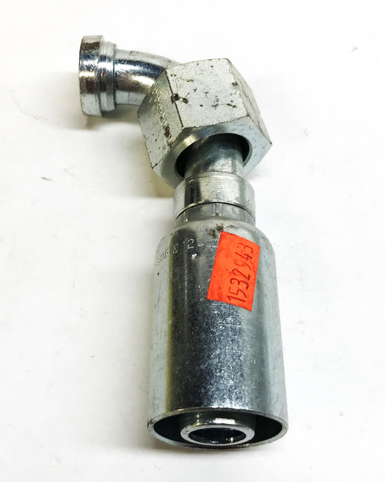 Eaton Weatherhead 3/4" x 3/4" 90 Degree Hydraulic Hose Fitting 12U-A32 NOS