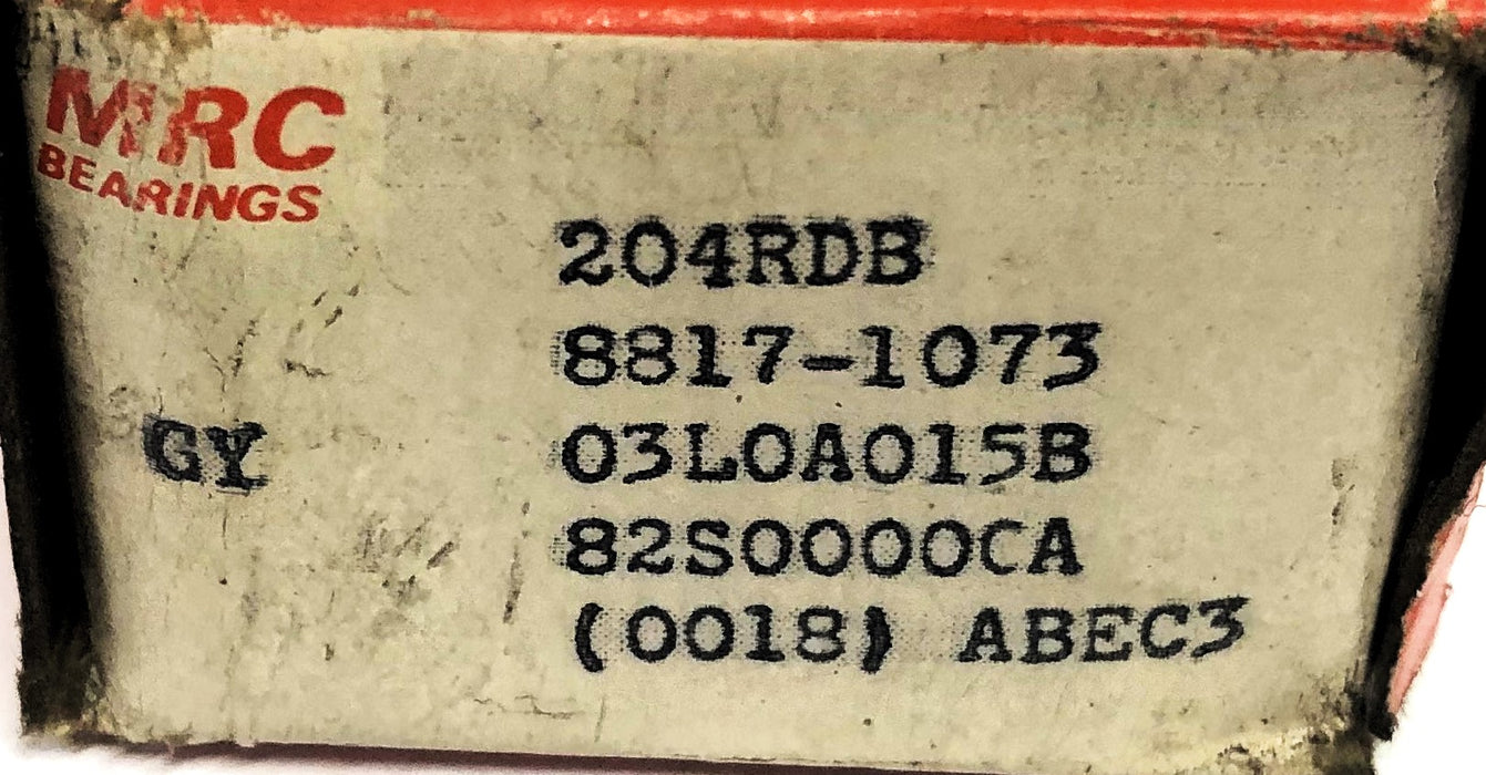 MRC ABEC 3 Angular Contact Ball Bearing 204RDB [Lot of 3] NOS