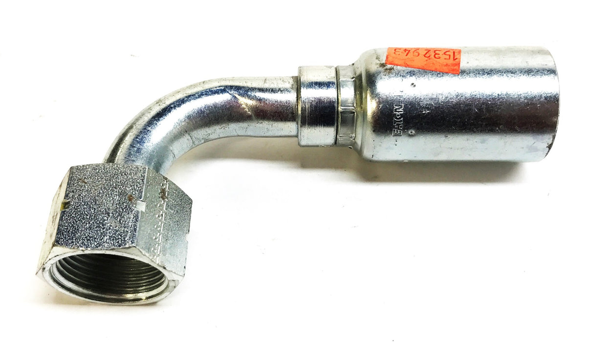 Eaton Weatherhead 3/4" x 3/4" 90 Degree Hydraulic Hose Fitting 12U-A32 NOS